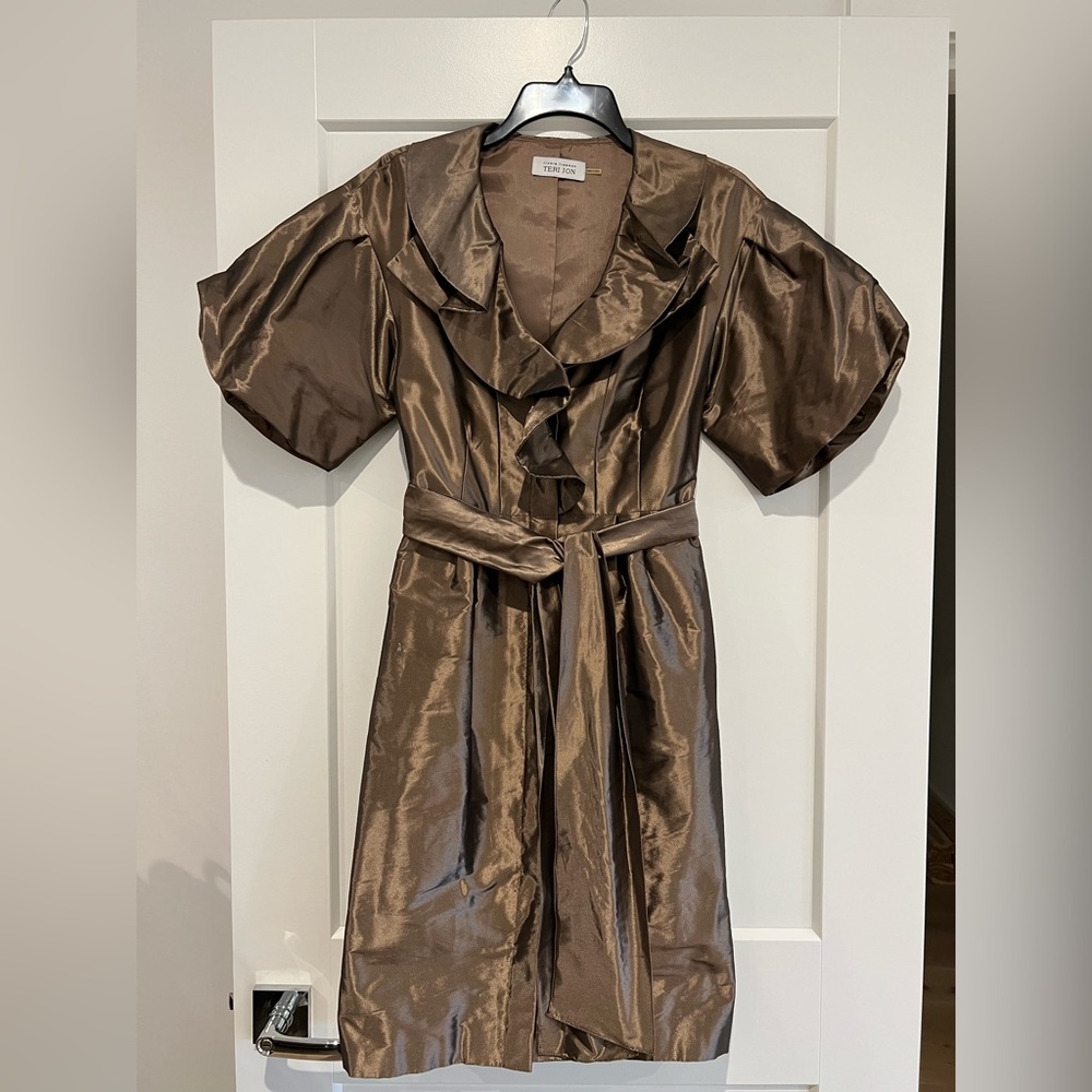 Teri Jon by Rickie Freeman Metallic Dress size 0